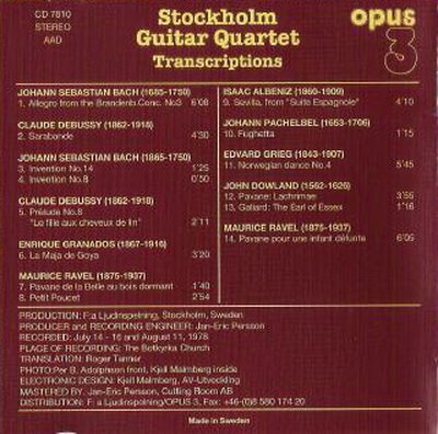 various artists -《斯德哥尔摩吉他四重奏》(stockholm guitar quart